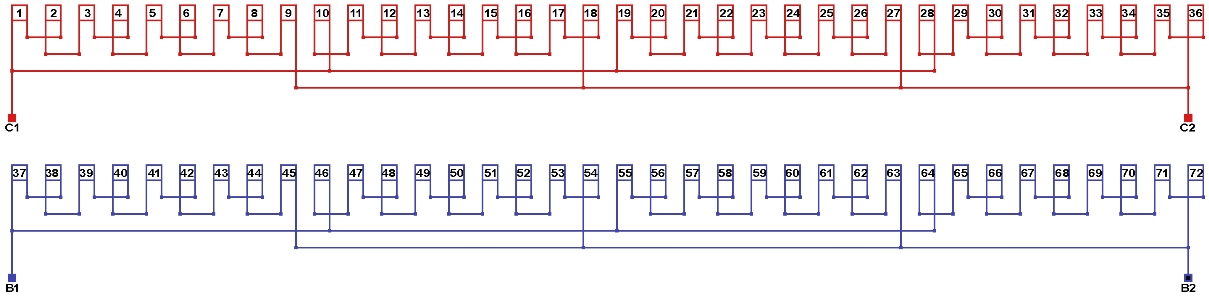 ����� ���������� � ����������� ������� ���������� ����������������� 166,6 ��. ���. 2p=36, ���������� ������������ ������: �=4